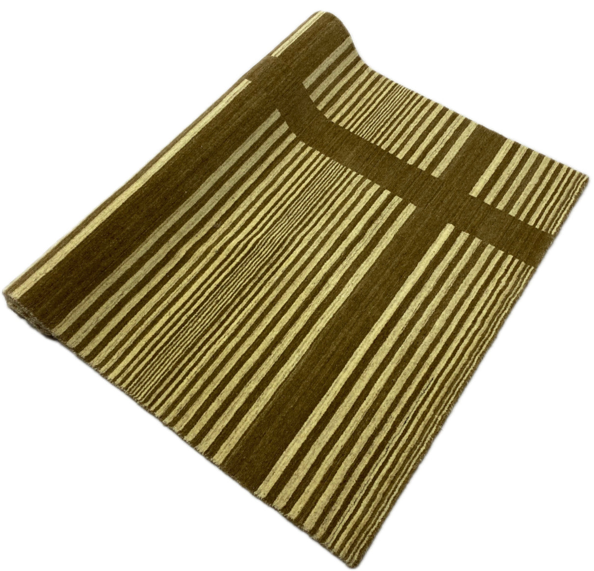 Teppich 100% Wolle Beige braun Gabbeh lori Handgewebt 125x185 cm Naturwolle S195