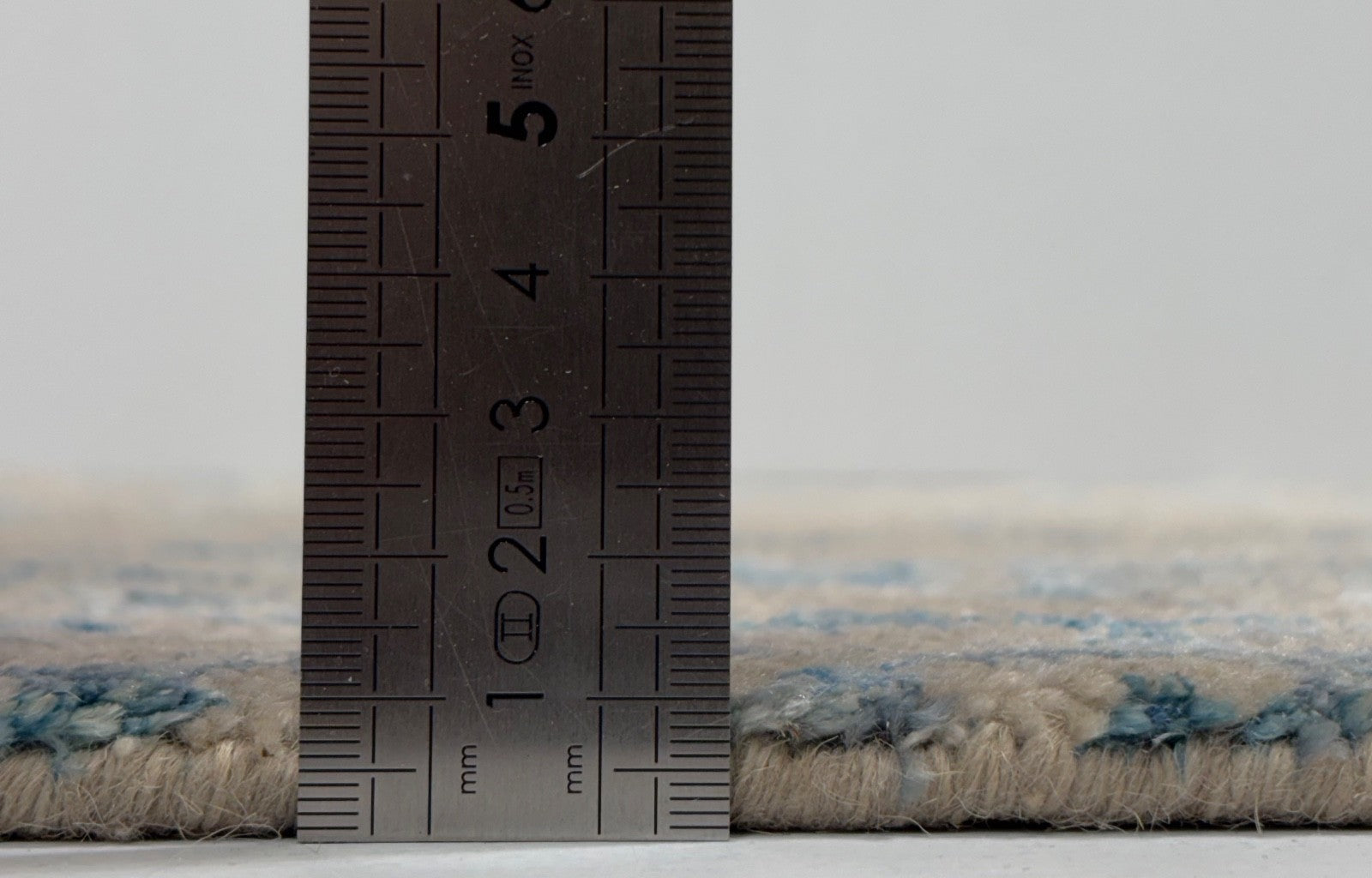 Orientteppich 60x90 cm Handgeknüpft Viskose Blau Grau Multicolor Glanz R72