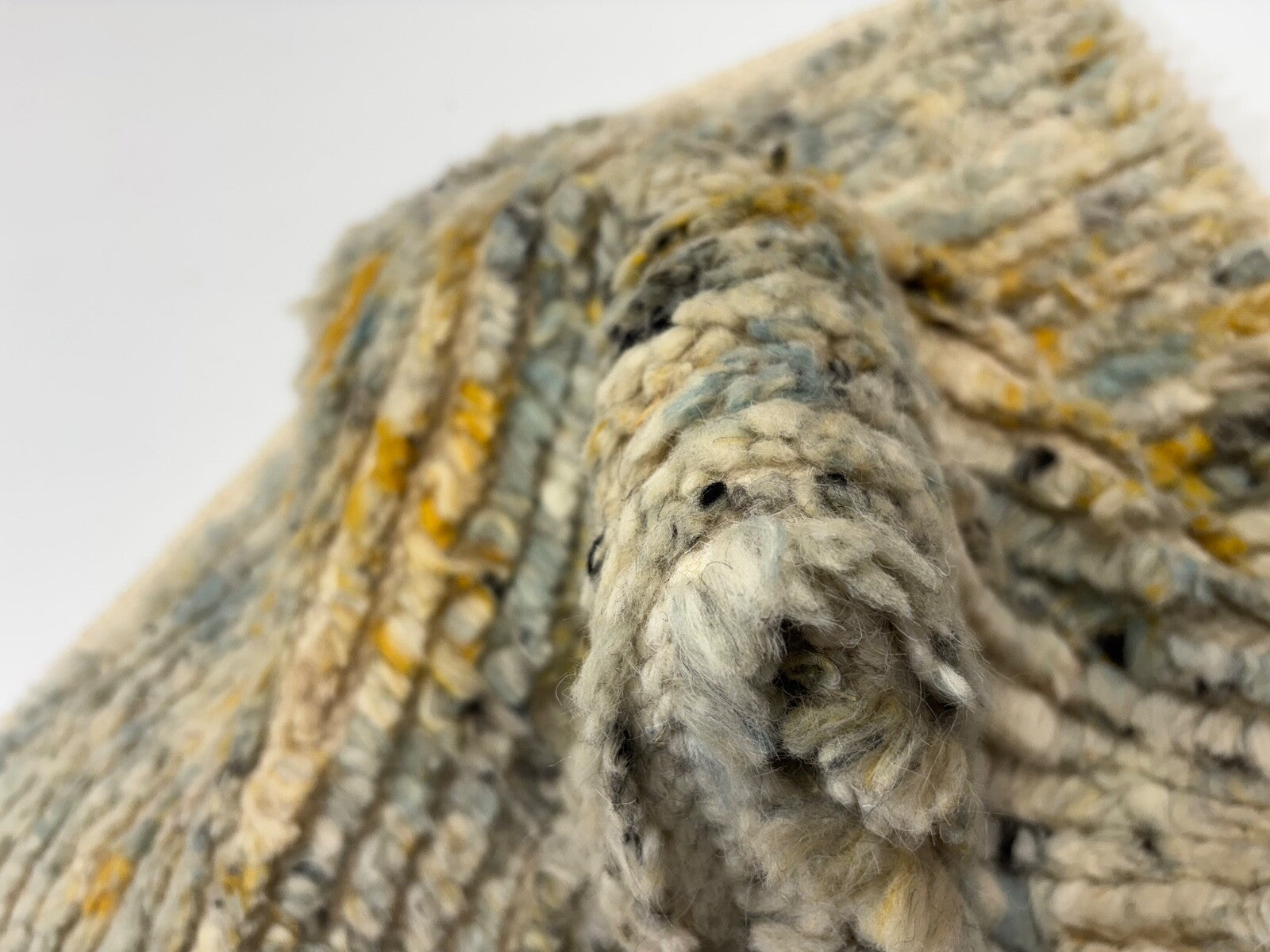 Ročno vozlana preproga iz 100 % volne, 60 x 90 cm, sodoben dizajn, bež/večbarvna, R5