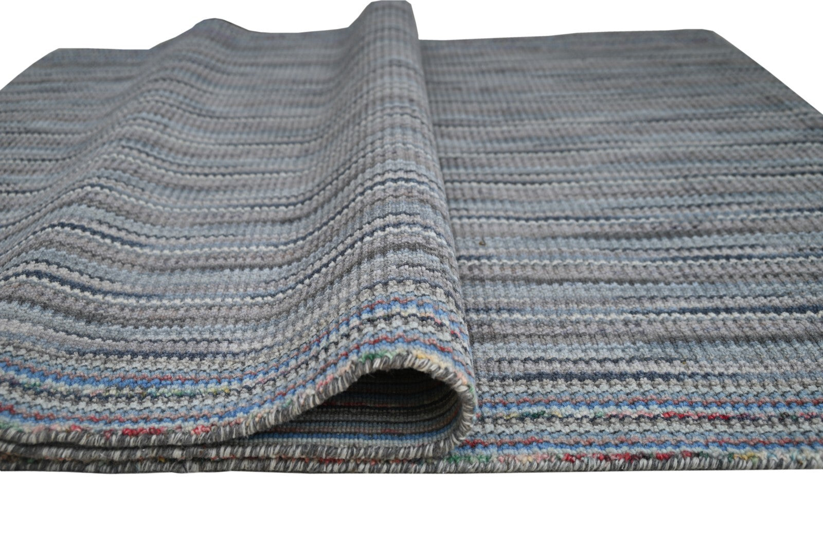 Handgewebter Teppich 150x240 Multi Glanzoptik Wolle Glan Wohnzimmer SH139