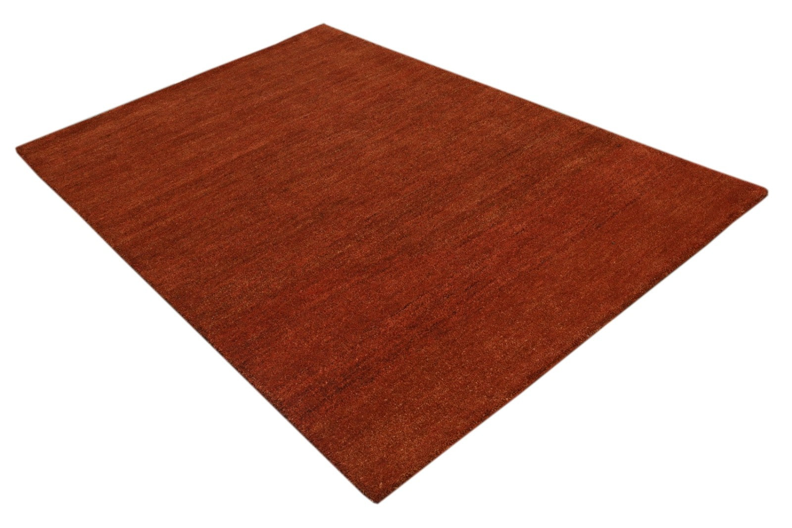 Gabbeh Teppich 100% Wolle Rot Uni Farbe 120x180 cm Handgemacht PL2
