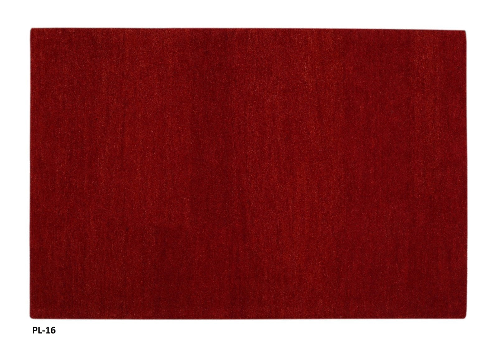 Gabbeh Teppich 100% Wolle Rot Uni Farbe 120x180 cm Handgemacht PL16