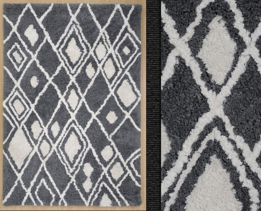 Orient Shaggy Teppich Handgetuftet 100% Polyester 3 Größen & 3 Farben Debbbich