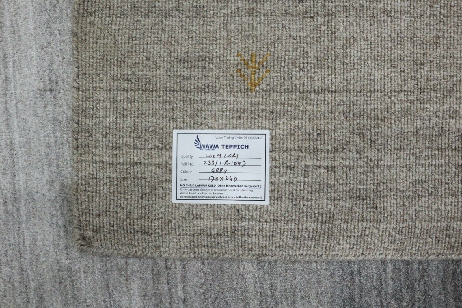 Preproga 100 % volna 170 x 240 cm siva črna bež ročno tkana Gabbeh LR1047