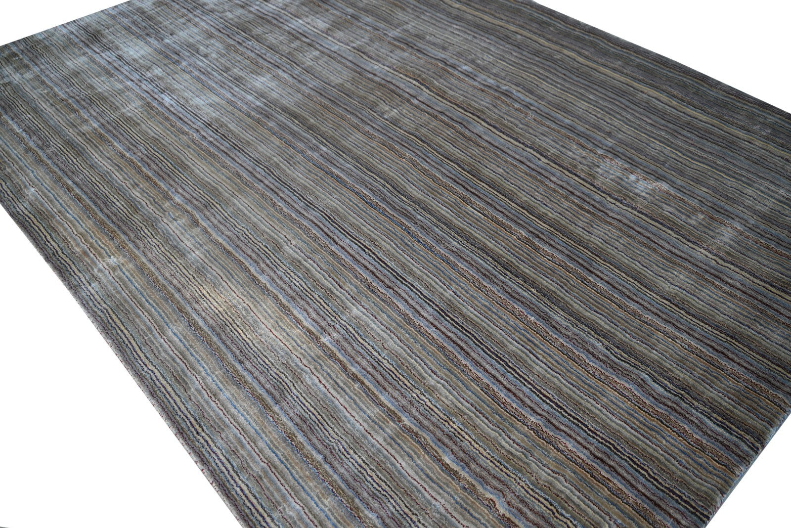 Handgewebter Teppich 150x240 Béžová Viskose Glanzoptik Wohnzimmer SH267