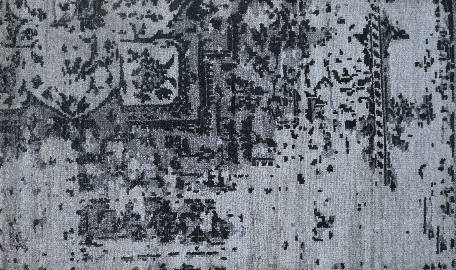 Modernes Handgeknüpfter Wollteppich 90x150 Vintage Grau Wohnzimmer Teppich SH156