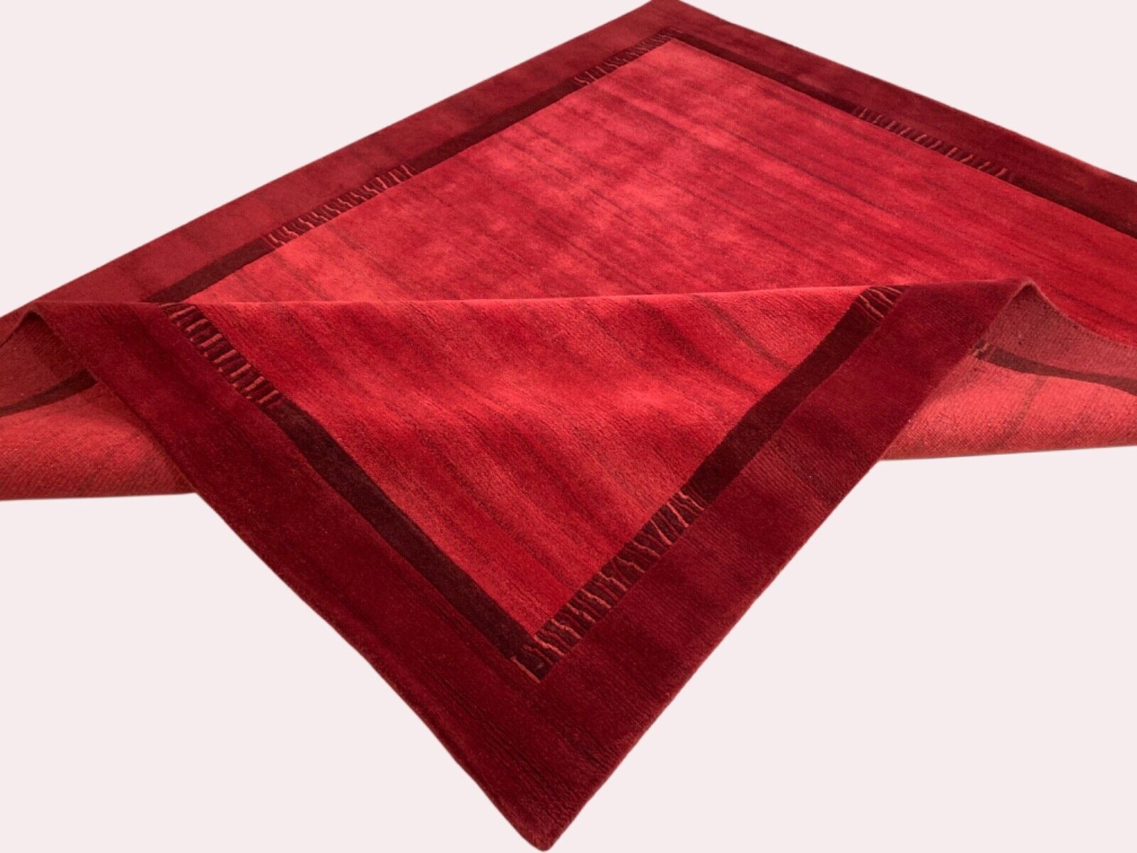 Rot Teppich Handgeknüpft 250X350 cm Orange 100% Wolle Orientteppich Indo Nepal