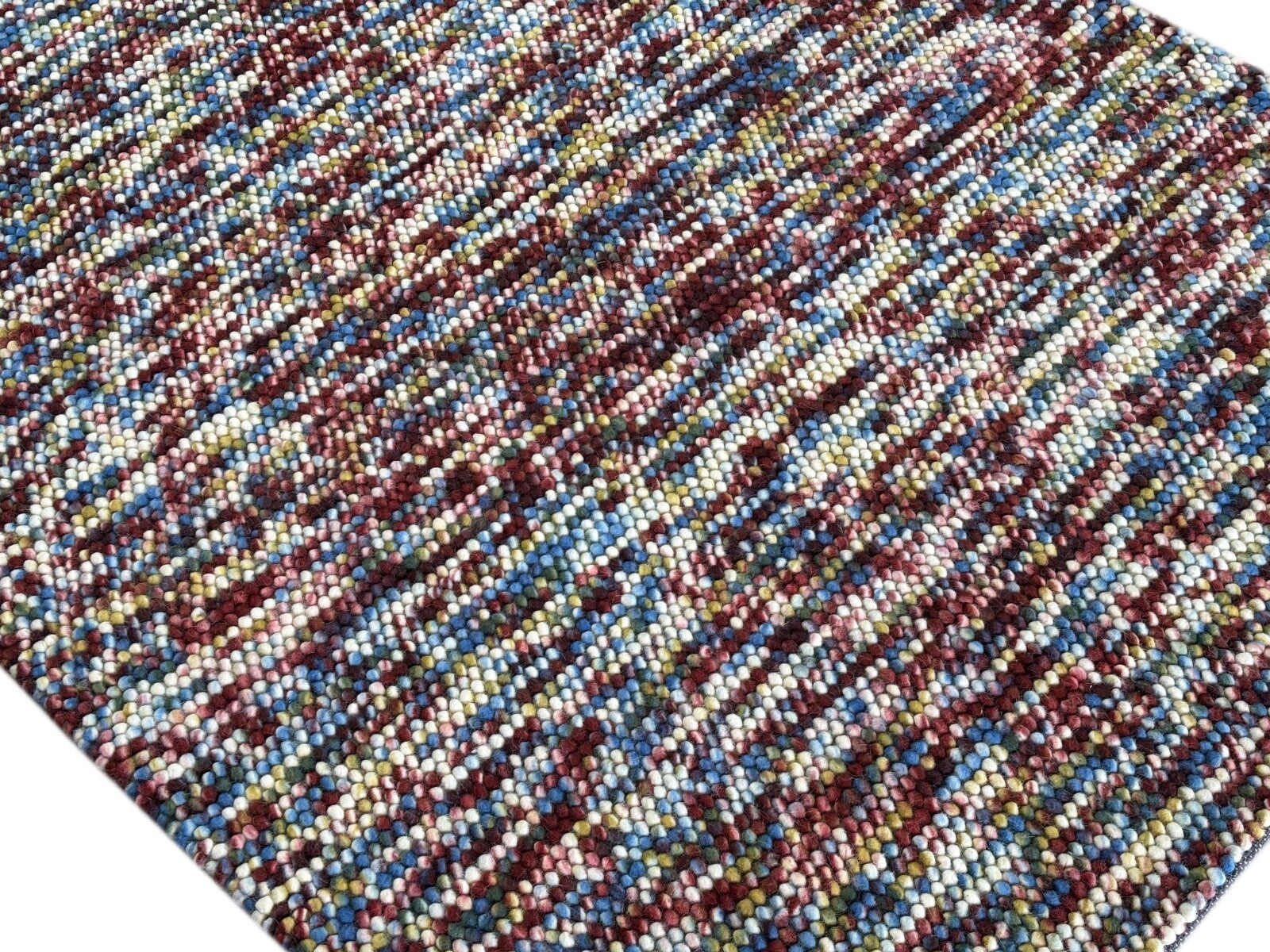 Tappeto di lana colorato 170x240 cm Tappeto moderno naturale fatto a mano st14