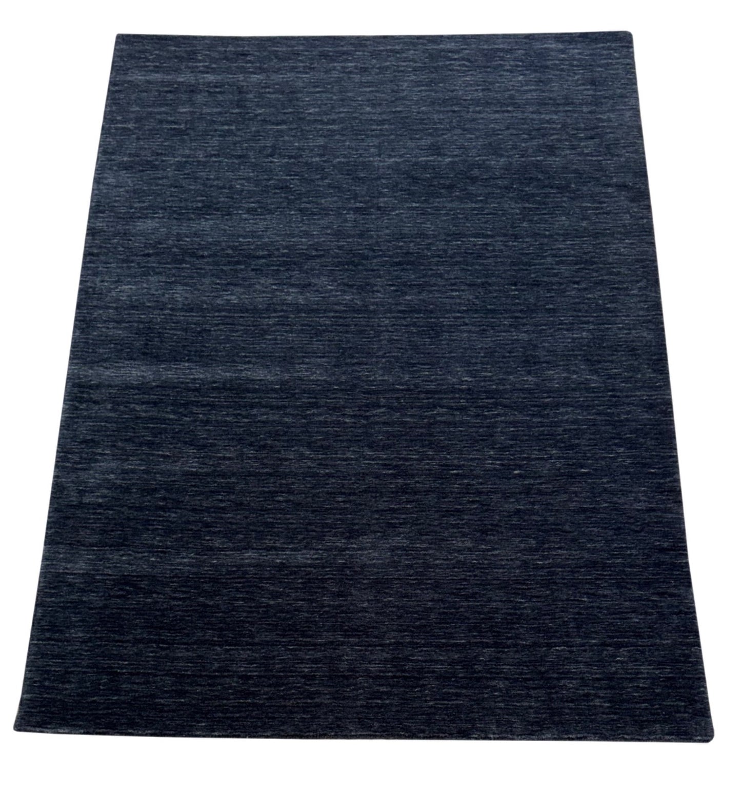 Teppich 100% Wolle 200x300 cm Handgewebt Gabbeh Anthrazit Grau Blau schwarz PB1