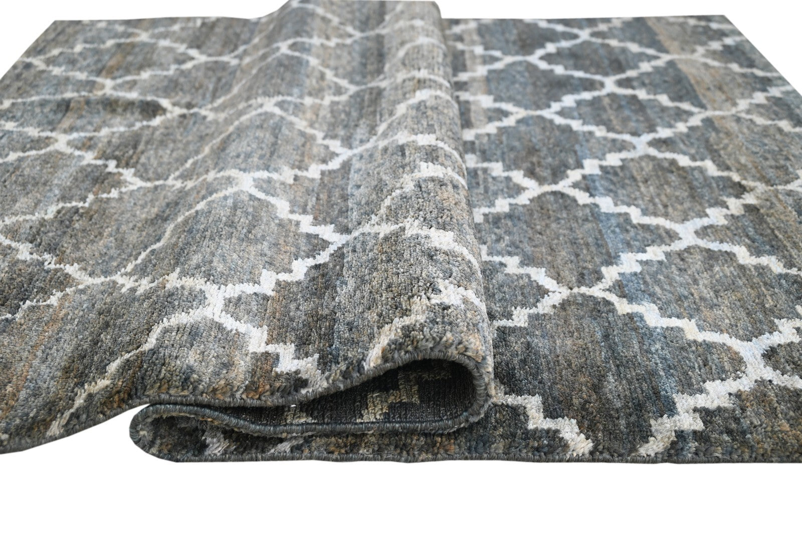 Модерен ръчно плетен килим за хол от юта 150x240, винтидж зелен, SH170