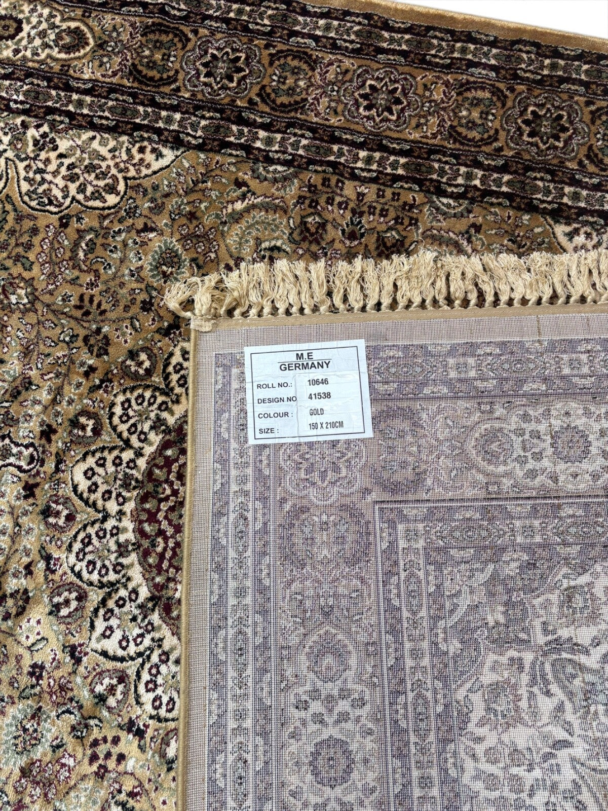 Orientteppich Kašmír Design Teppich Béžová Bordeaux Zlatá 150x210 cm M38G