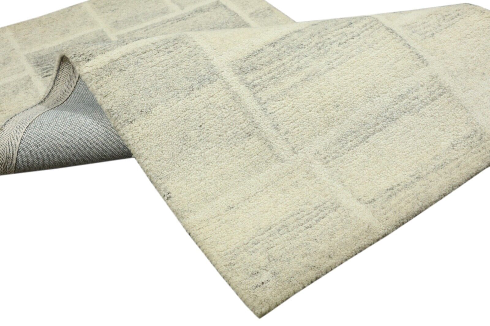 Gabbeh Teppich 100% Wolle 70X140 cm Handarbeit Beige Handgetuftet T1031