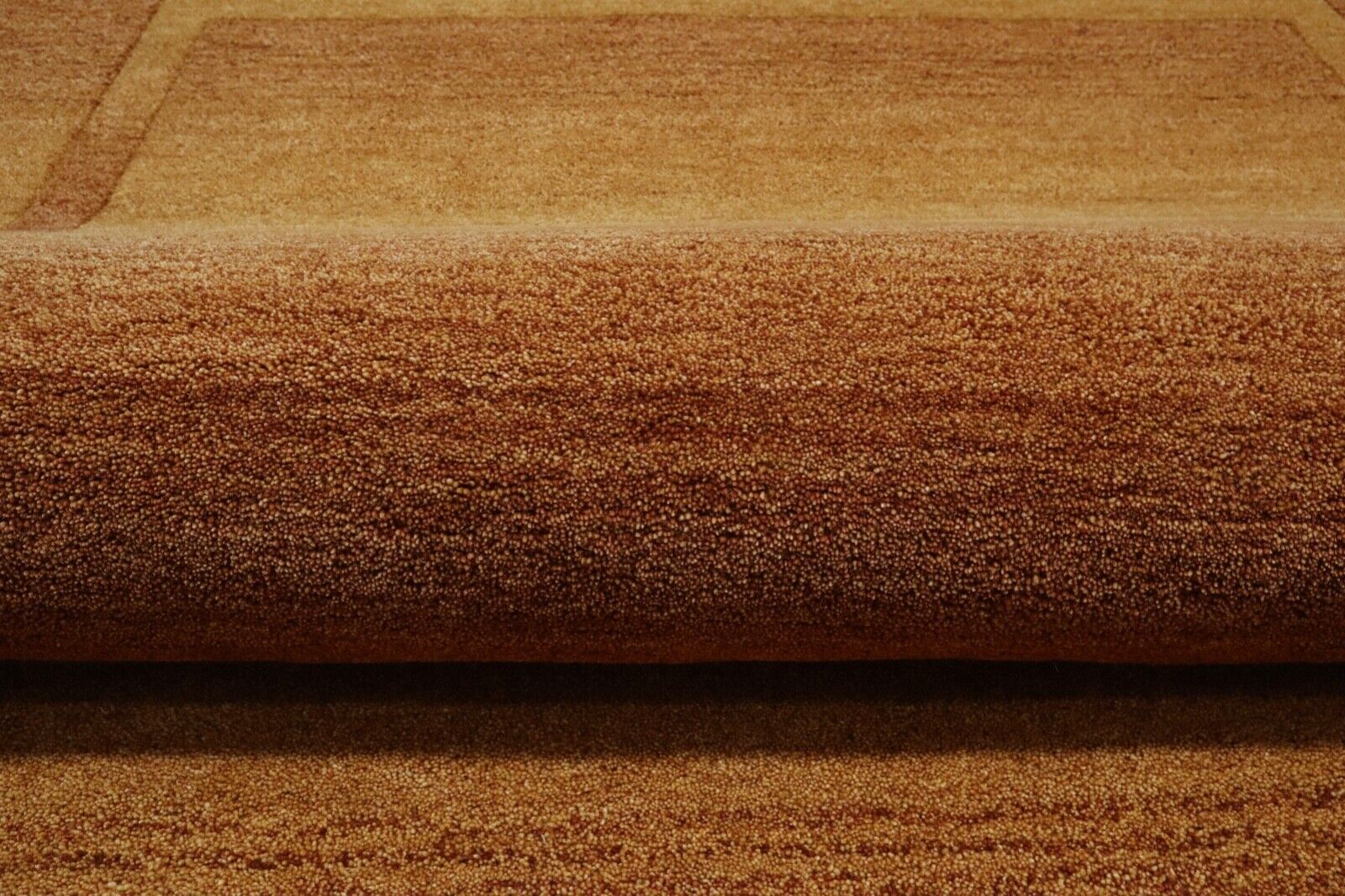 Teppich 100% Wolle 160X230 cm Gold Handgetuftet Handarbeit T942