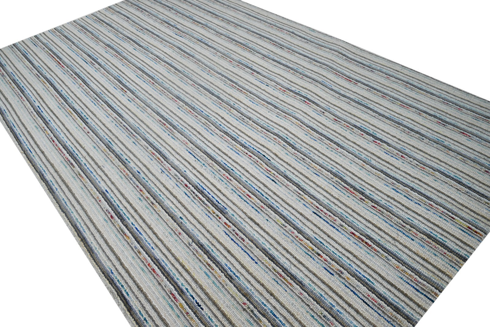 Handgewebter Teppich 160x230 Multi Glanzoptik Wolle Wohnzimmer SH136