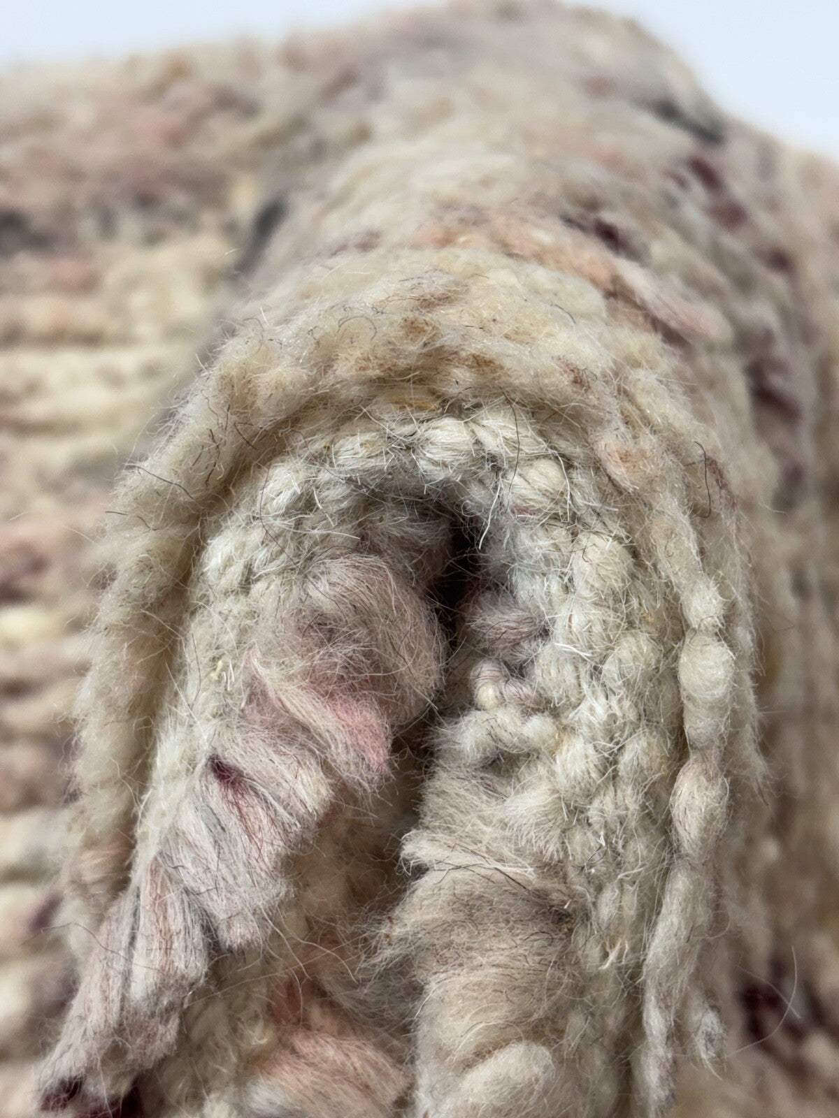 Ročno vozlana volnena preproga 60x90cm 100% volna Sodoben dizajn Večbarvna Bež R07