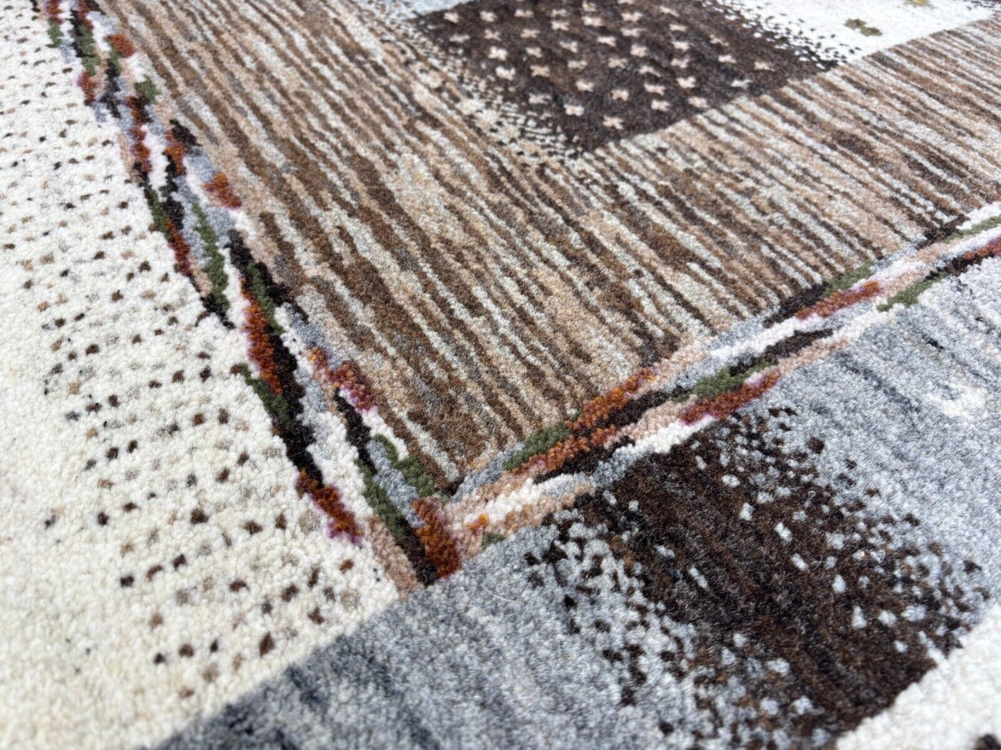 Teppich Perser Gabbeh Loribaft 170x240 cm Handgeknüpft 100% Wolle natural st919