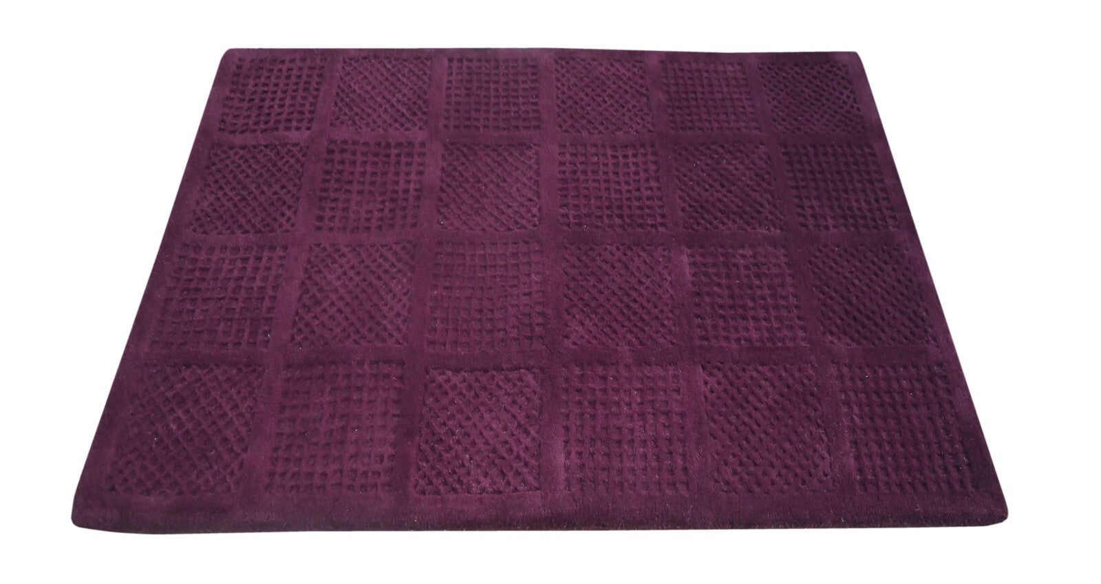 Handgetufteter Wolle teppich 120x180 Lila Modern Wohnzimmer SH229