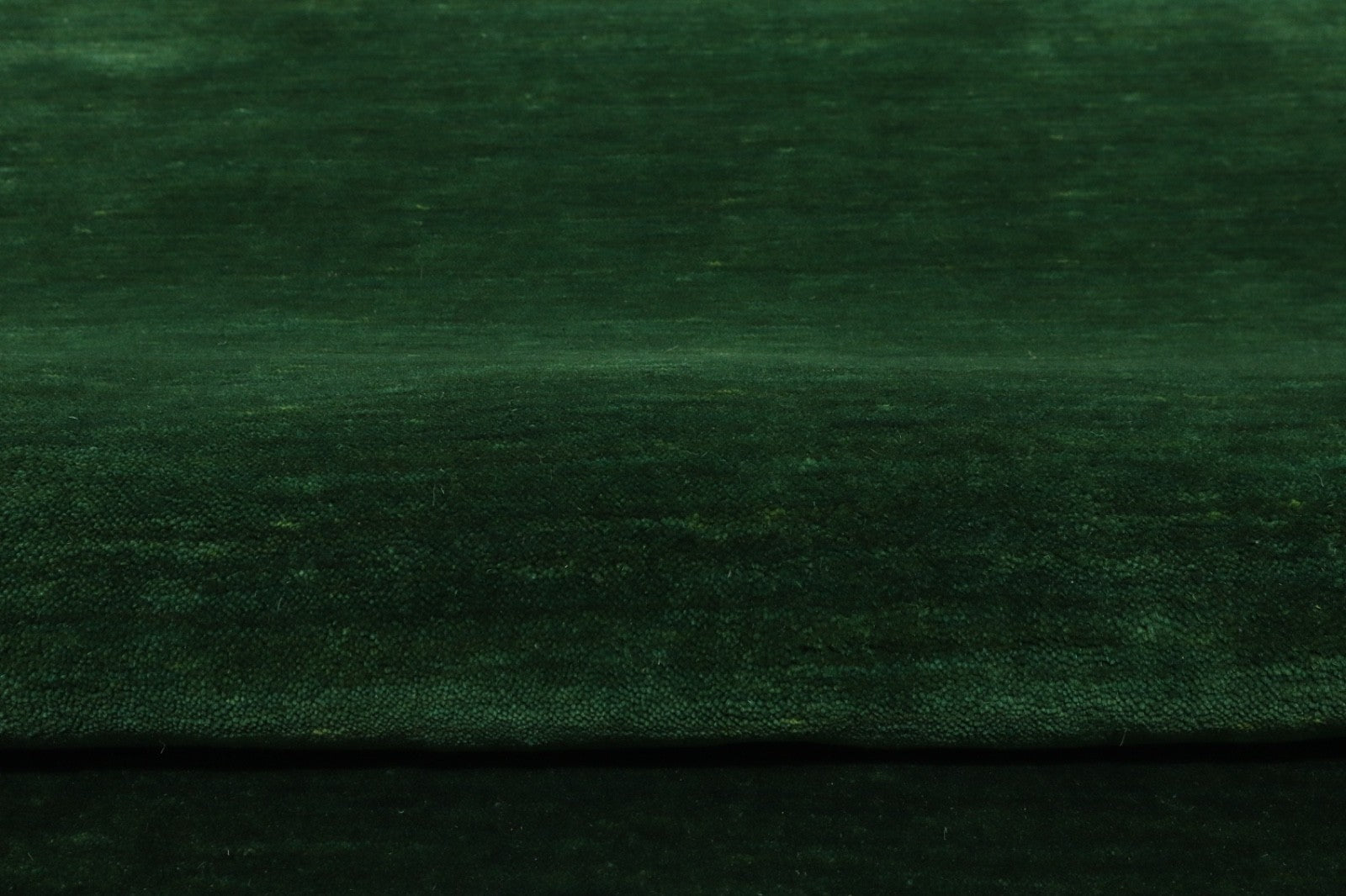 Handgewebter Gabbeh Teppich 100% Wolle Grün Unifarben 120x180 cm HL1082