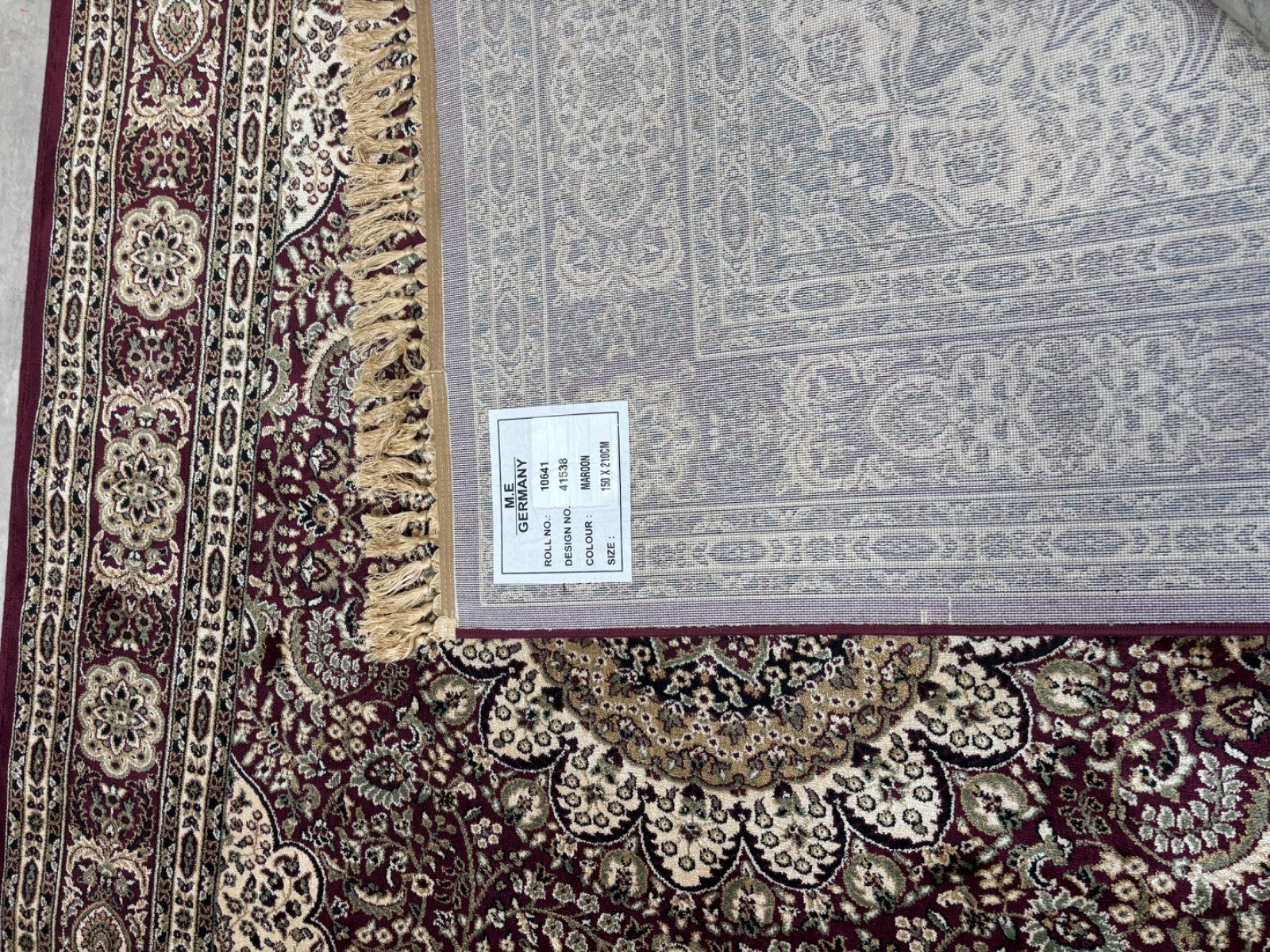 Kašmír Design Orientteppich 150x210 cm Viskose Seidenglanz Kastanienbraun M38M