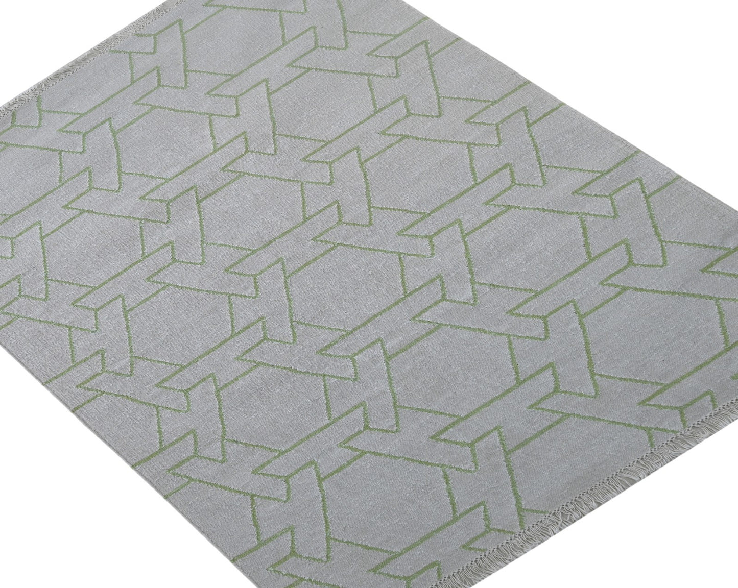 Bunter Wollteppich 120x180 cm Handgefertigt Modern Teppich sh194