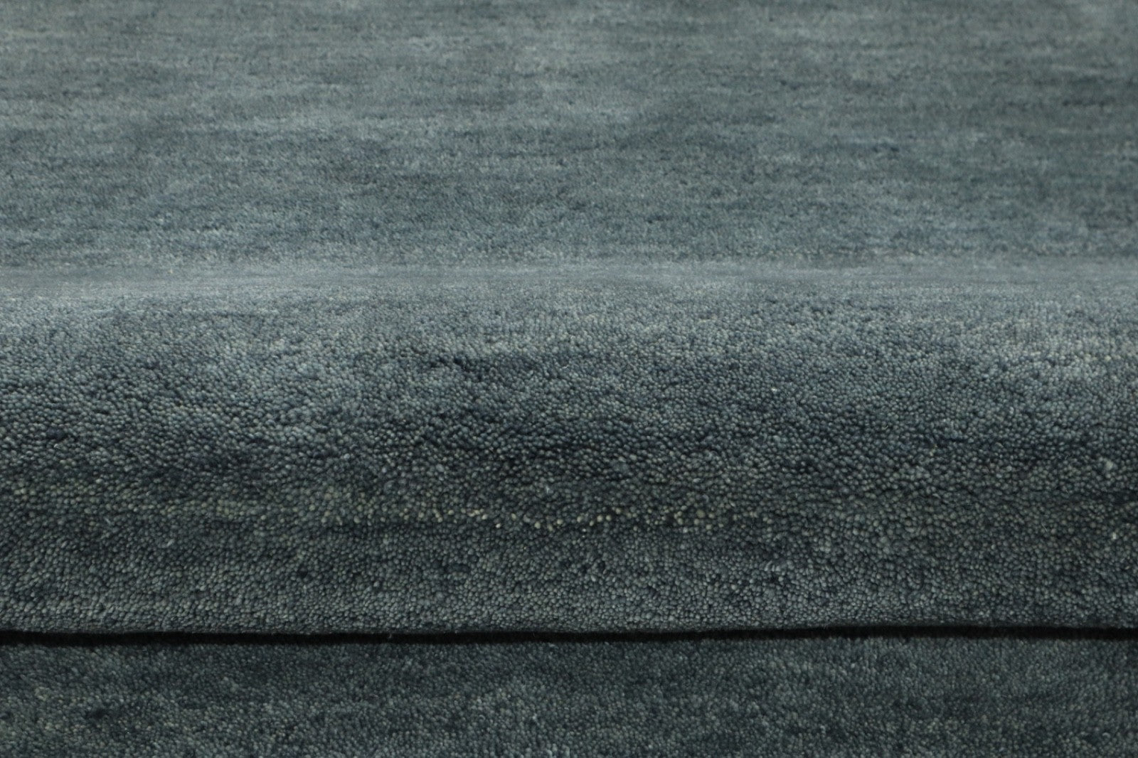 Gabbeh Teppich 100% Wolle Grau Uni Farbe 120x180 cm Handgemacht PL20