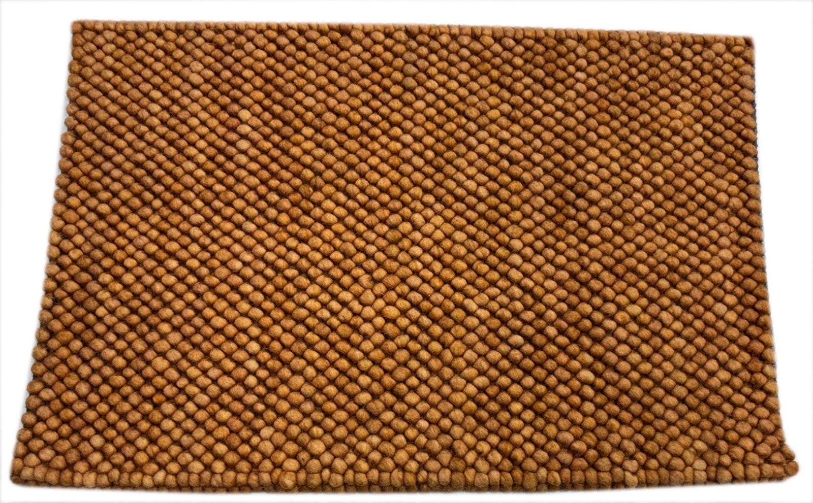 Handgefertigter Kilim Dhurry Flachgewebe design 60x90 Goldbraun Wolleteppich R97