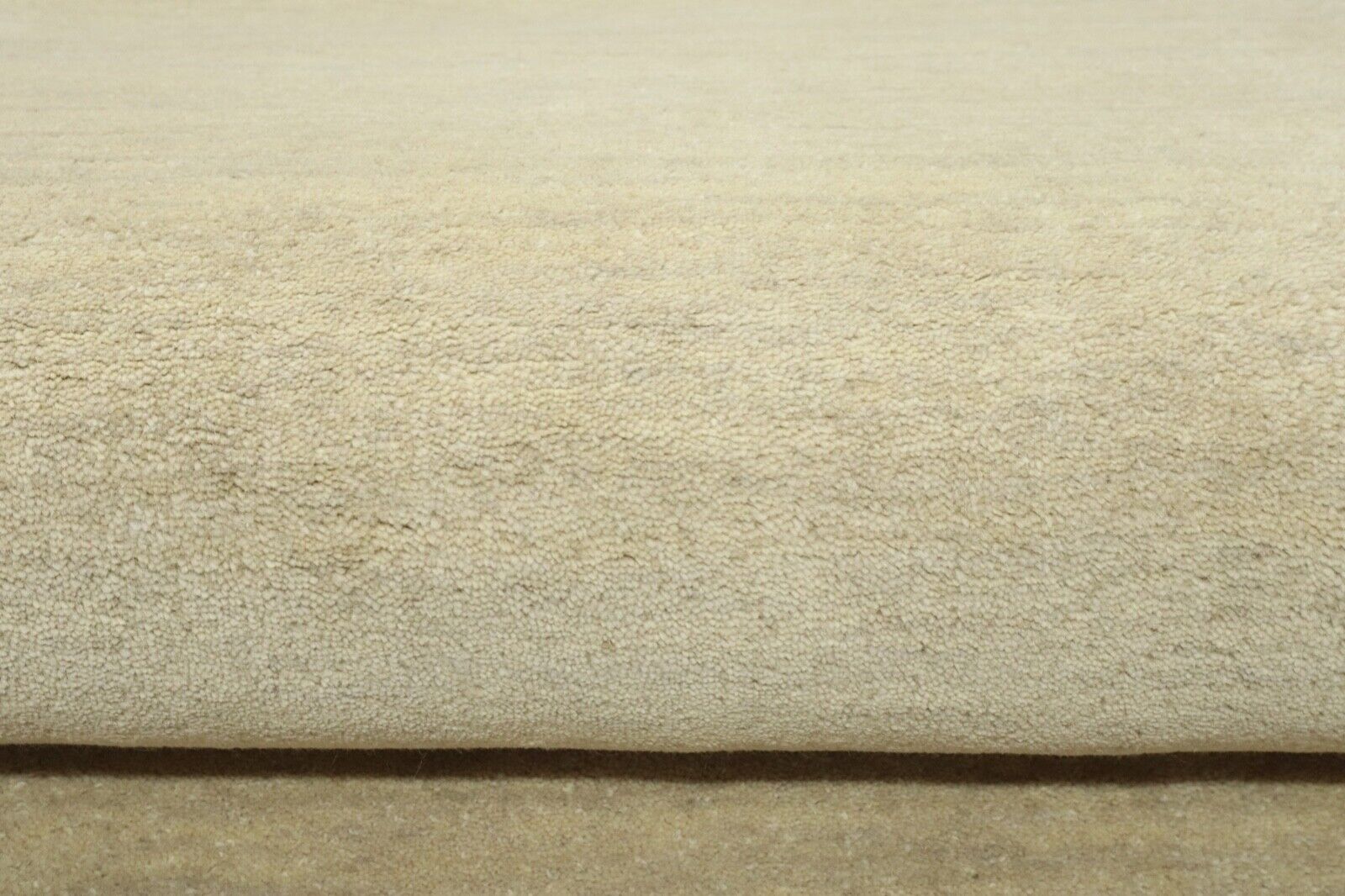 Beige Brücke Teppich 100% Wolle 70X315 cm Handarbeit Läufer Handgetuftet T982