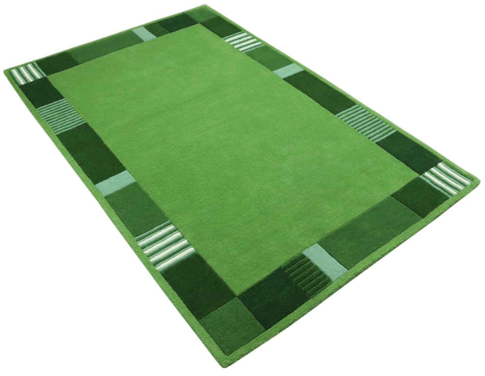 Zelený orientální koberec 100% vlna 120x180 cm Ručně tkaný Ručně všívaný T974