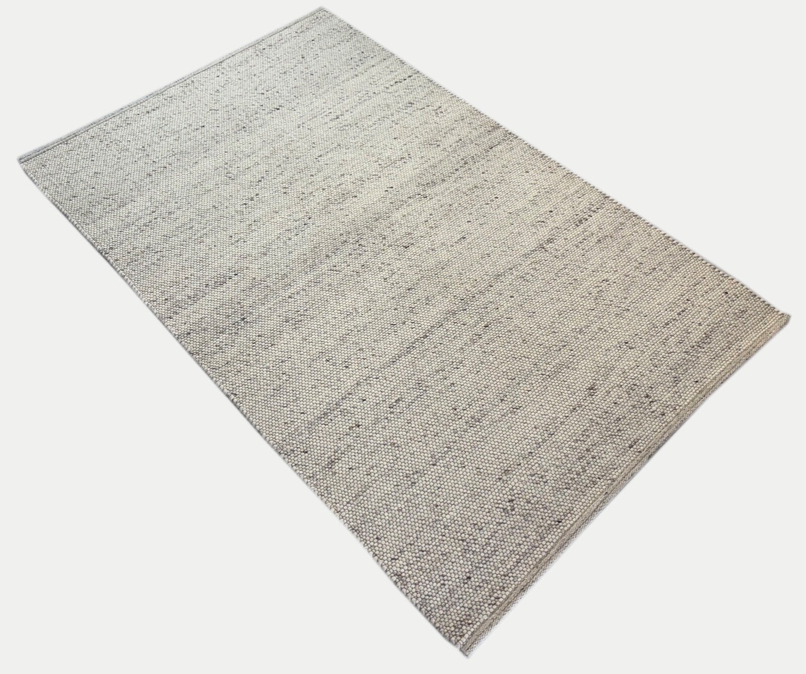 Teppich aus 100 % Wolle 152x244 cm Handgefertigt, Modern, Naturbeige ST44