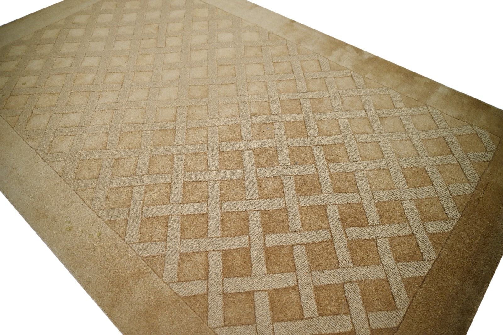 Handgetufteter Wolle teppich 150x240 Gold Modern Wohnzimmer SH233