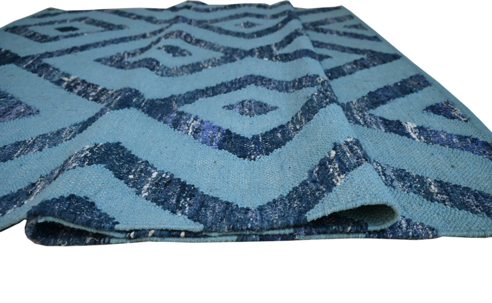 Bunter Wollteppich 150x240 cm Handgefertigt Modern Teppich sh196