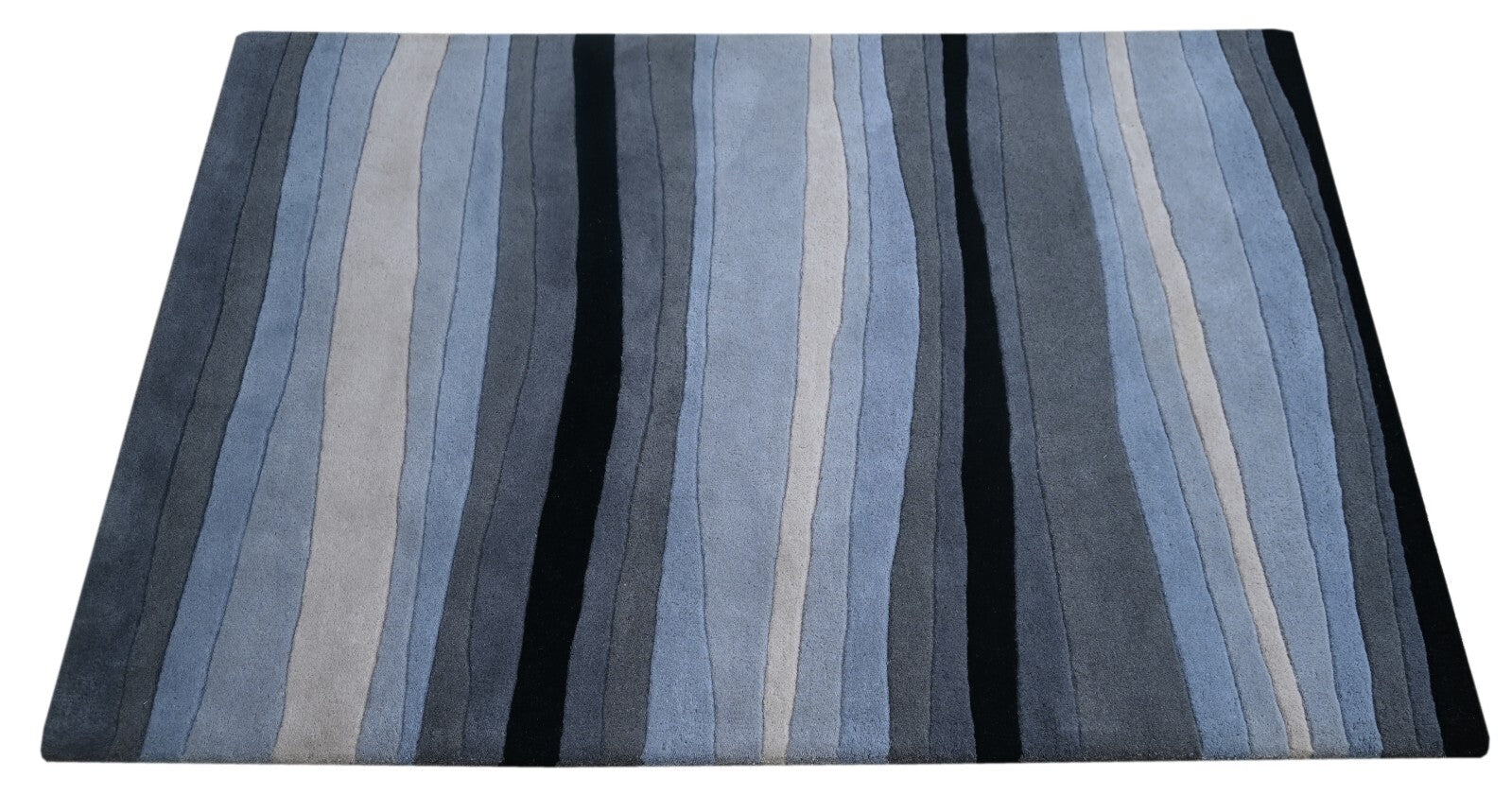 Käsitsi tuftitud villavaip 120x180 sinine-kirju moodne elutuba SH205