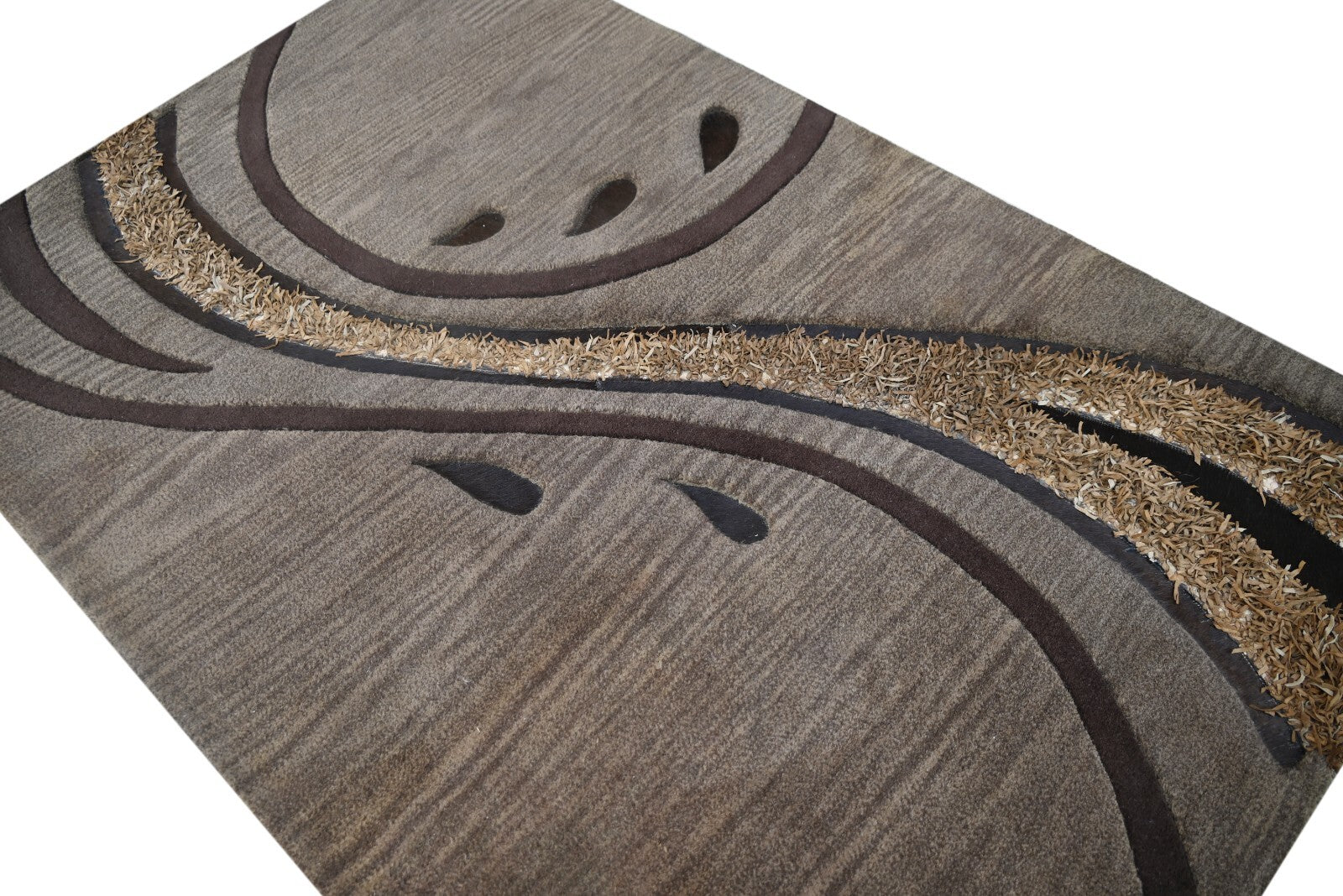 Handgetufteter Wolle teppich 120x180 braun Modern Wohnzimmer SH250