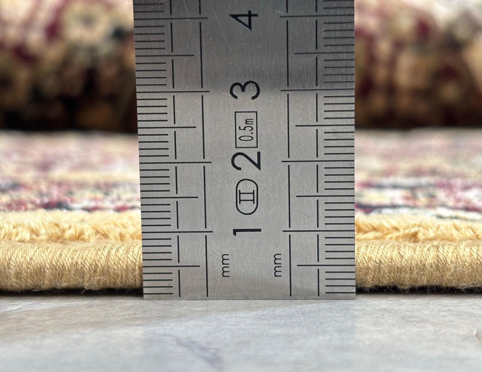 Orientteppich Kaschmir Design Teppich Beige Bordeaux Gold 150x210 cm M38G