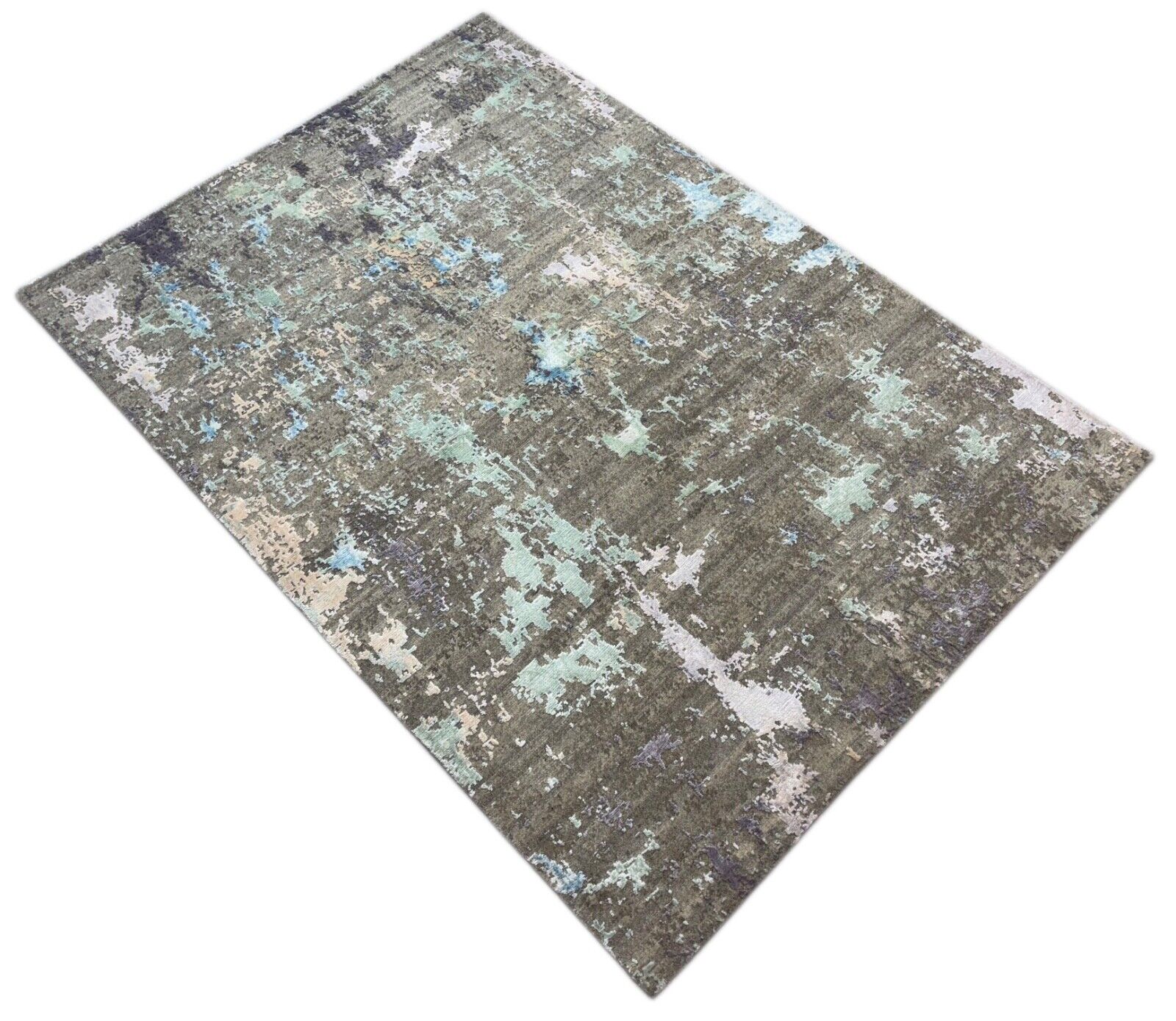 Handgeknüpft Teppich Einzigartiges Design Bambus seide Wolle 171X245 cm DS3