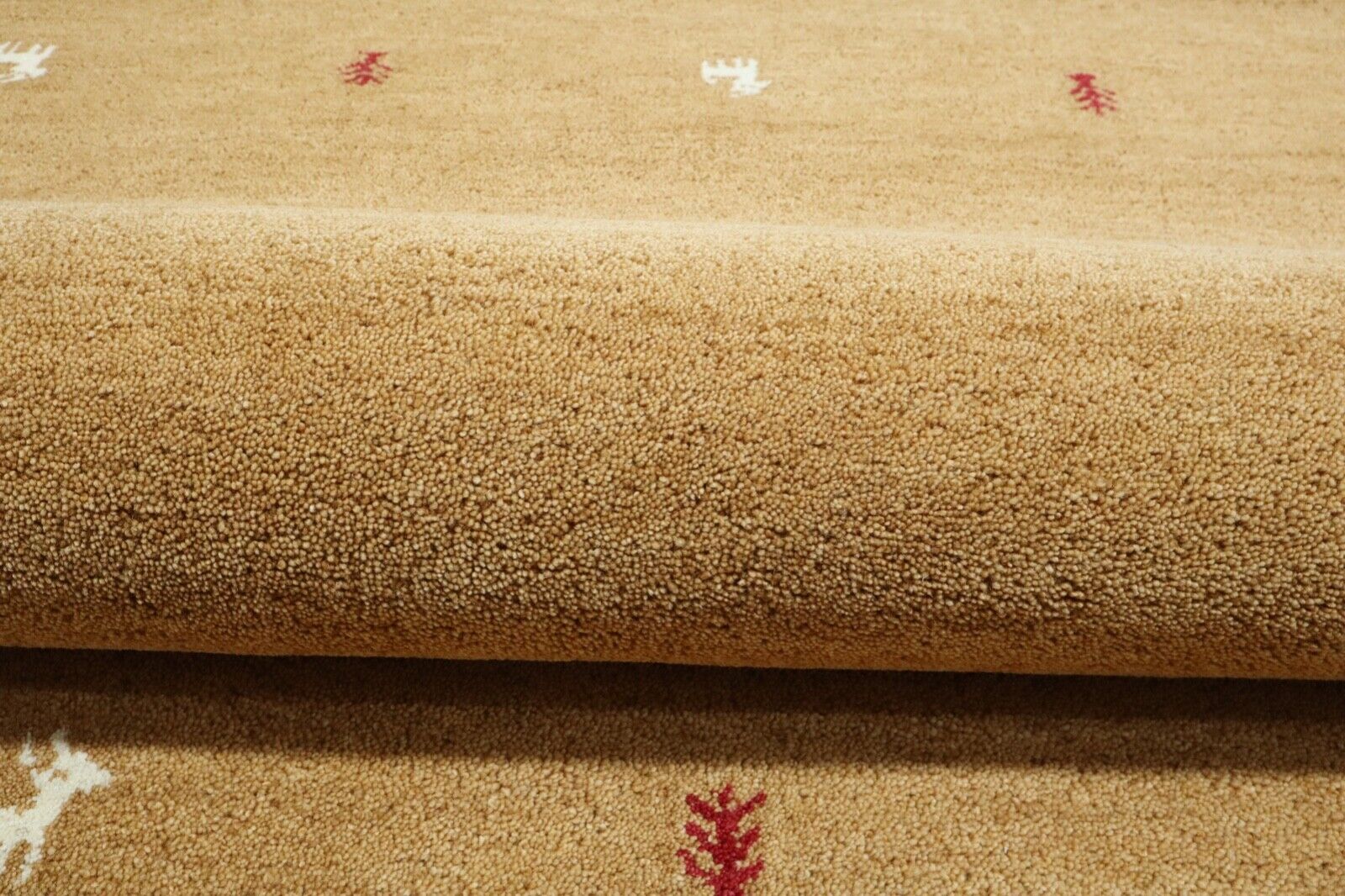 Orient Teppich 100% Wolle 160X230 cm Gold Orange Handarbeit Handgetuftet T932