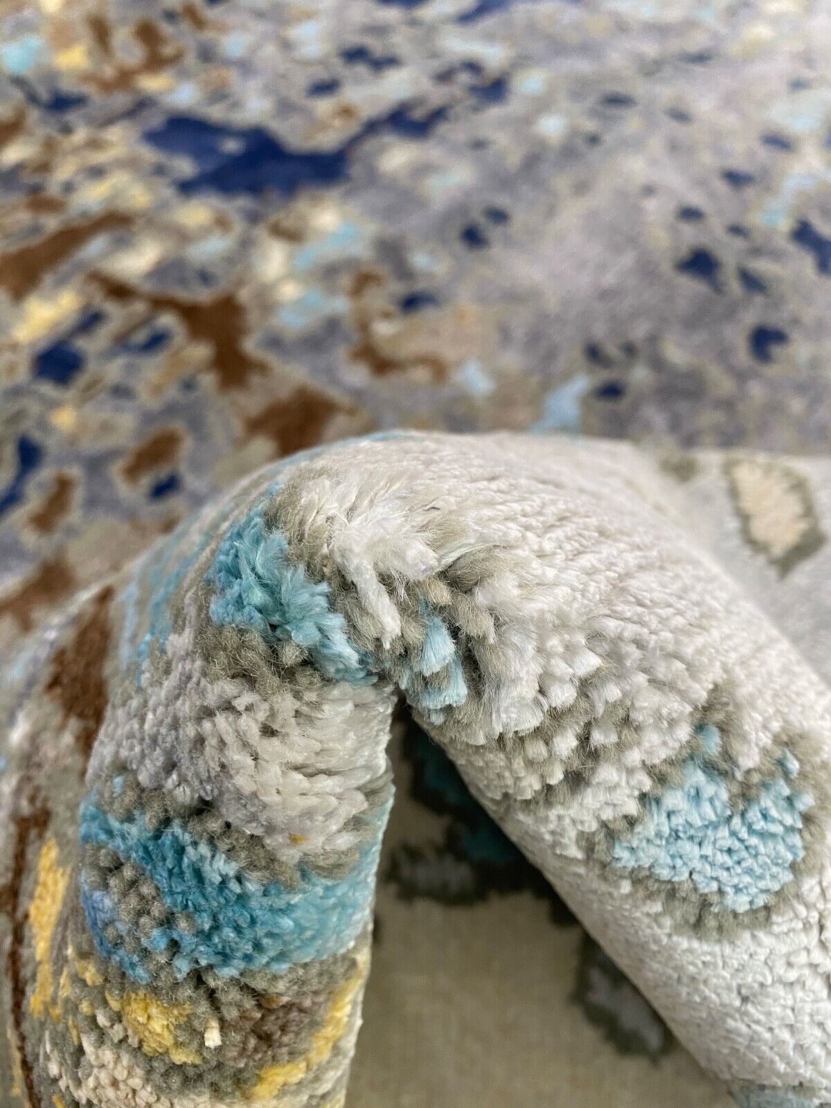 Handgeknüpft Teppich Einzigartiges Design Nepal Bambus seide Wolle 250X300 cm