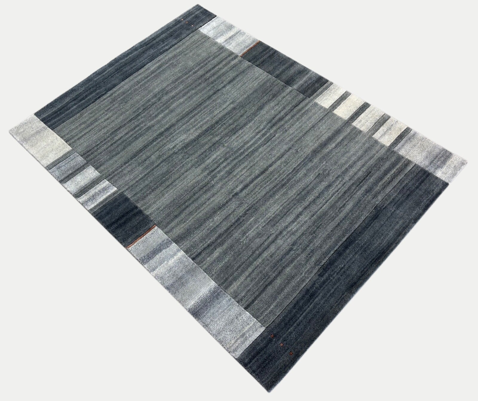 Indonéský ručně vázaný vlněný koberec 170x240 cm – přírodní barvy, šedá směs - IN2022