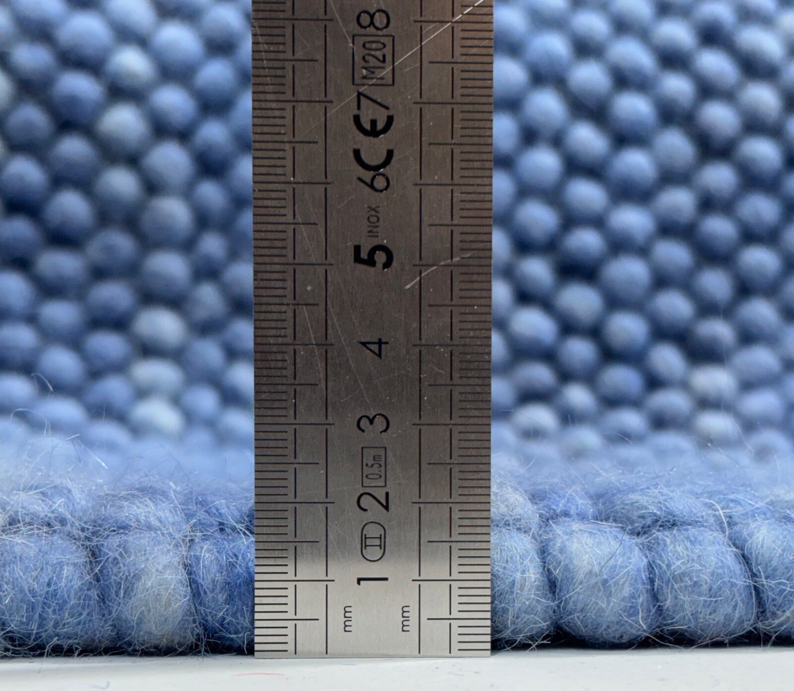 Handgefertigter Kilim Dhurry Teppich 60x90 Blau 100% Wolle Flachgewebe R92