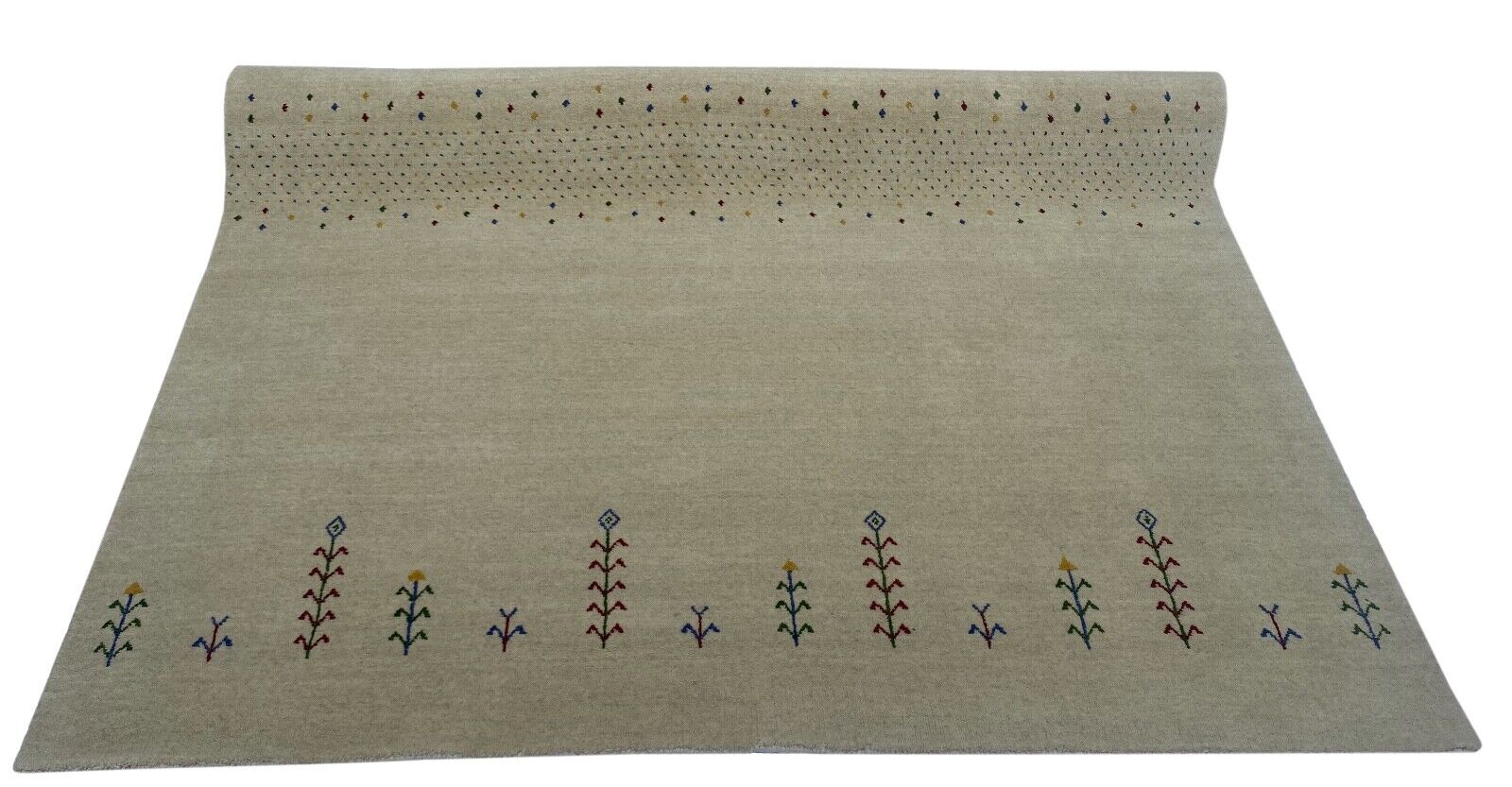 Preproga naravne barve, 100 % volna, 170 x 240 cm, ročno tkana, bež orientalska preproga ac03