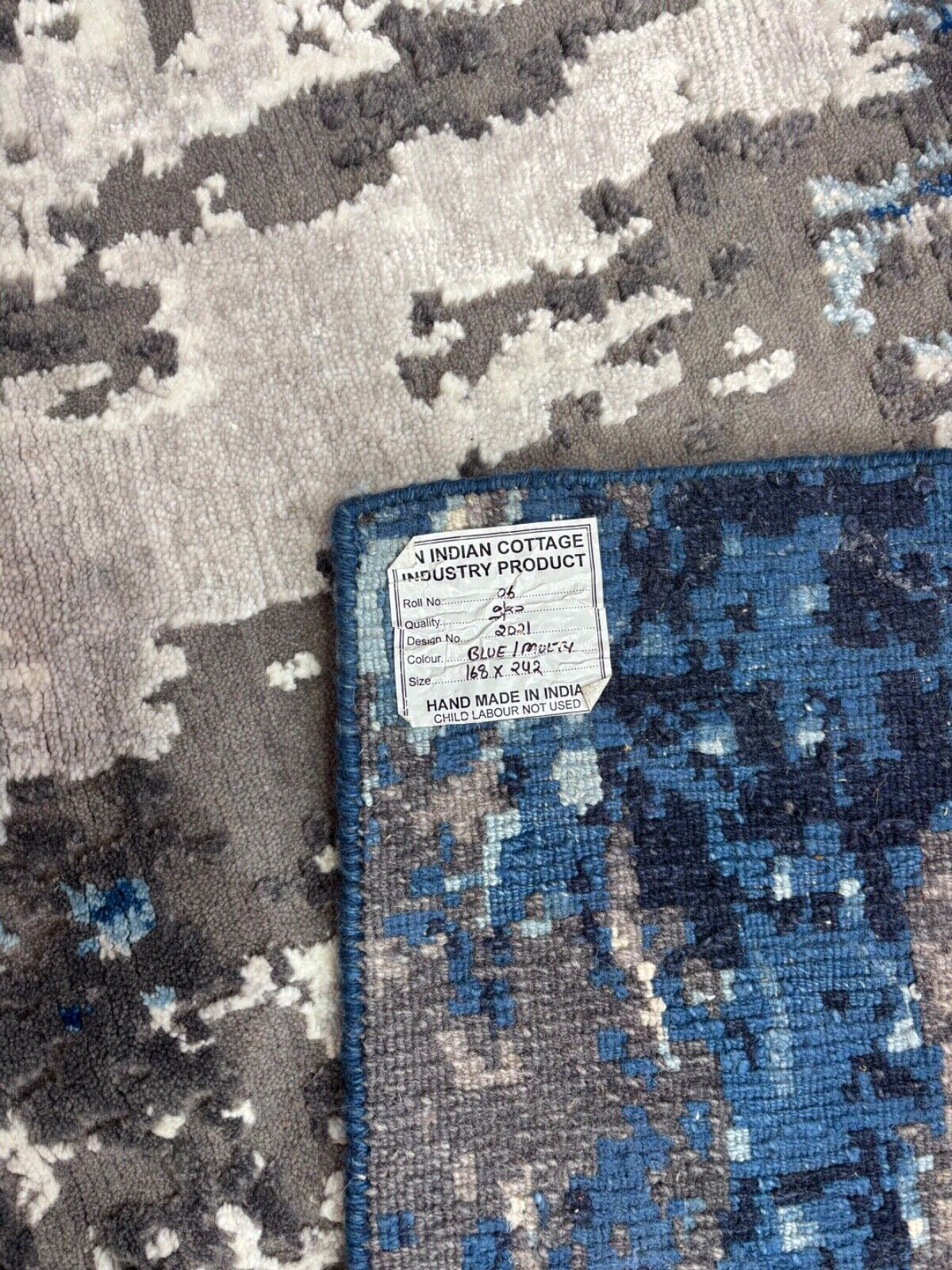 Handgeknüpft Teppich Einzigartiges Design Bambus seide Wolle 168X242 cm DS4