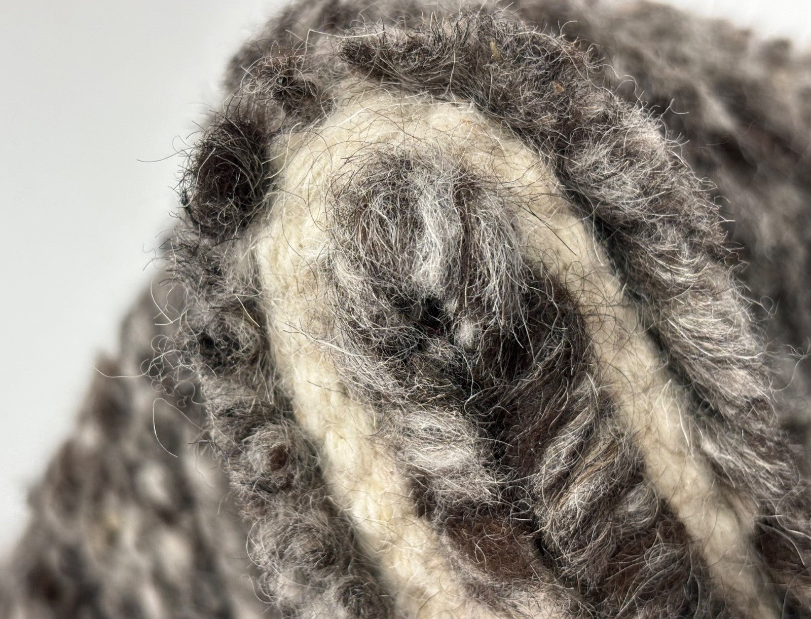 Handgeknüpfter 100 % Wollteppich 60x75 cm Modern Multigrau Designteppich BCI79