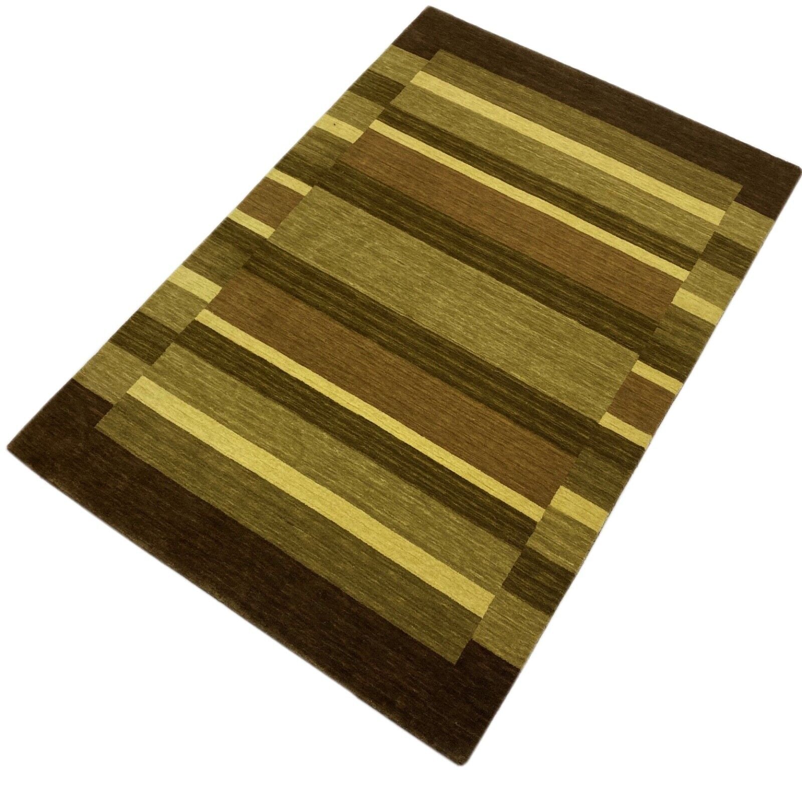 Teppich 100% Wolle Braun Lori Gabbeh Handgewebt 140x205 cm S189