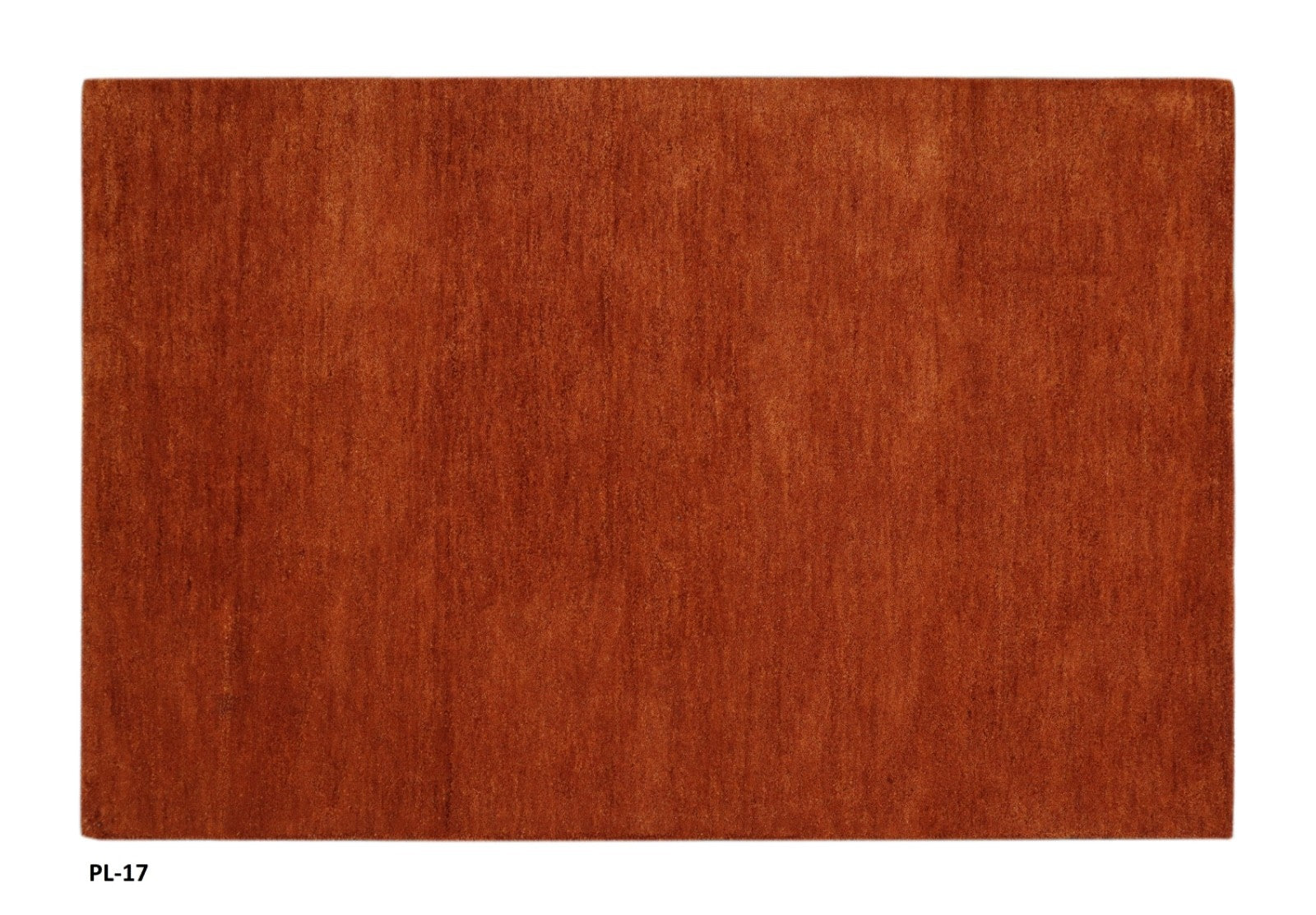 Gabbeh Teppich 100% Wolle Rust Uni Farbe 120x180 cm Handgemacht PL17