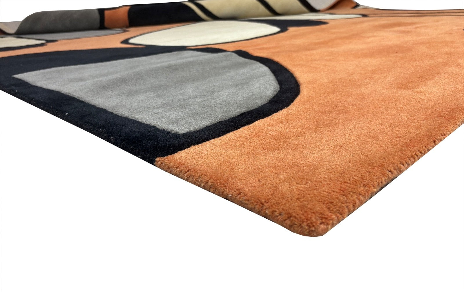 Terracotta Teppich 275x365 cm Handgetuftet 100% Wolle Modern Orientteppich MA139