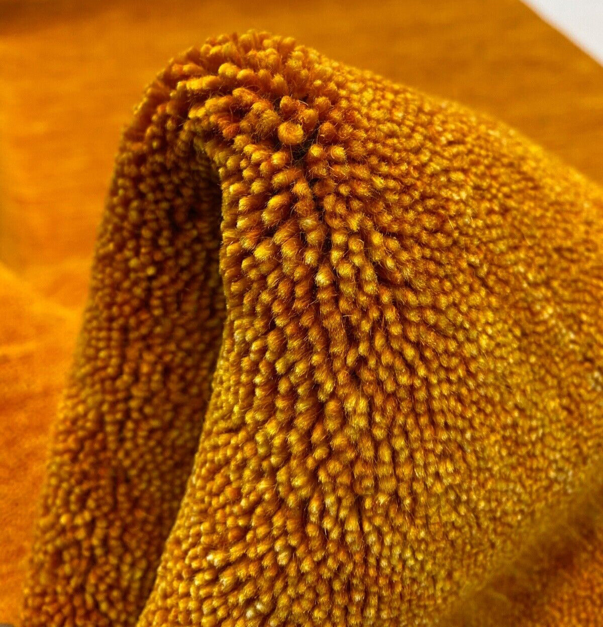 Gold Teppich 100% wolle Handgefertigter Hochwertig 124x180 cm S197