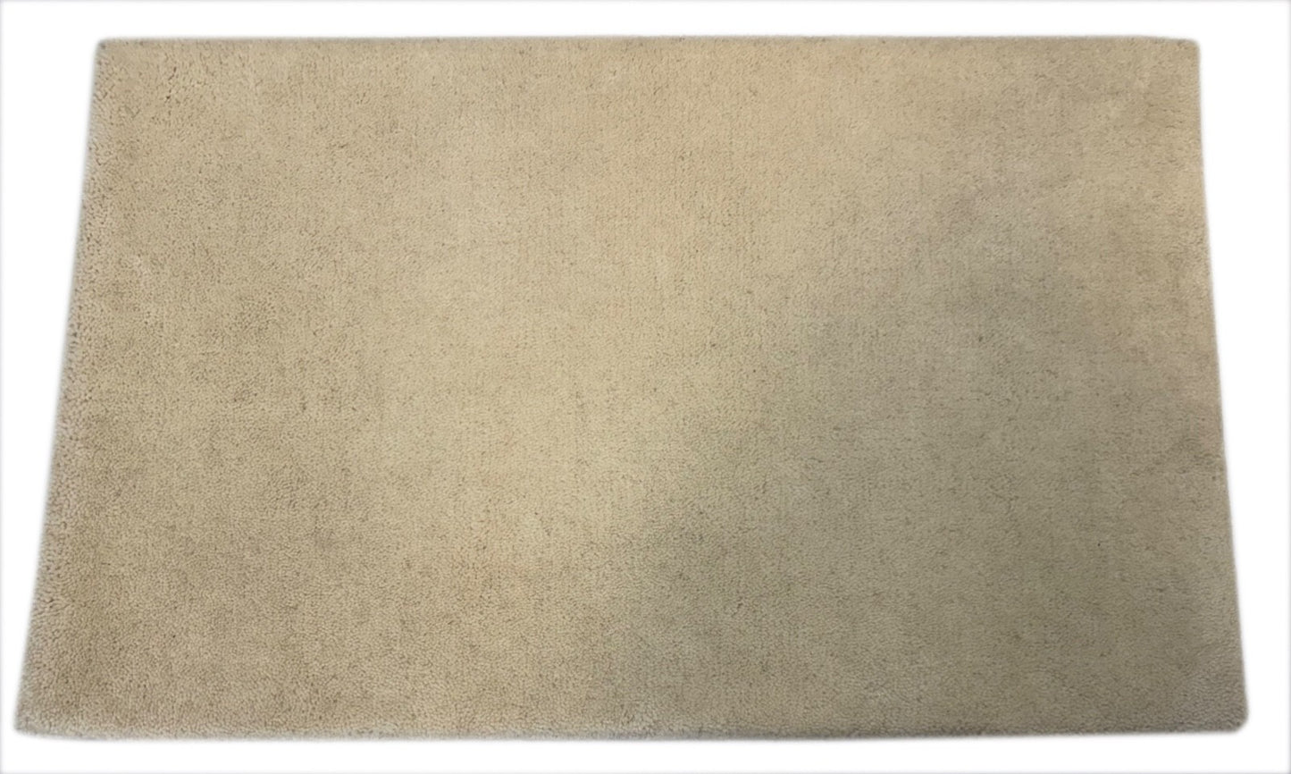 Gabbeh Teppich 60x90 cm Handgeknüpft 100% Wolle Beige Modern R60