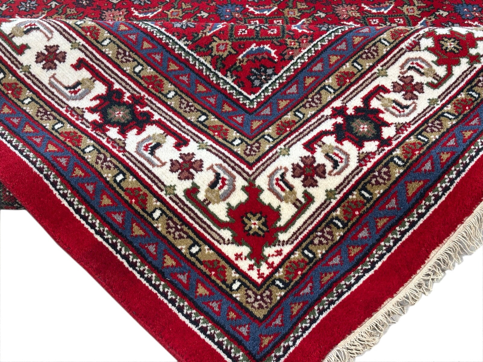 Orientteppich 250x350 Rot Handgeknüpft Herati Design 100 % Schurwolle Teppich