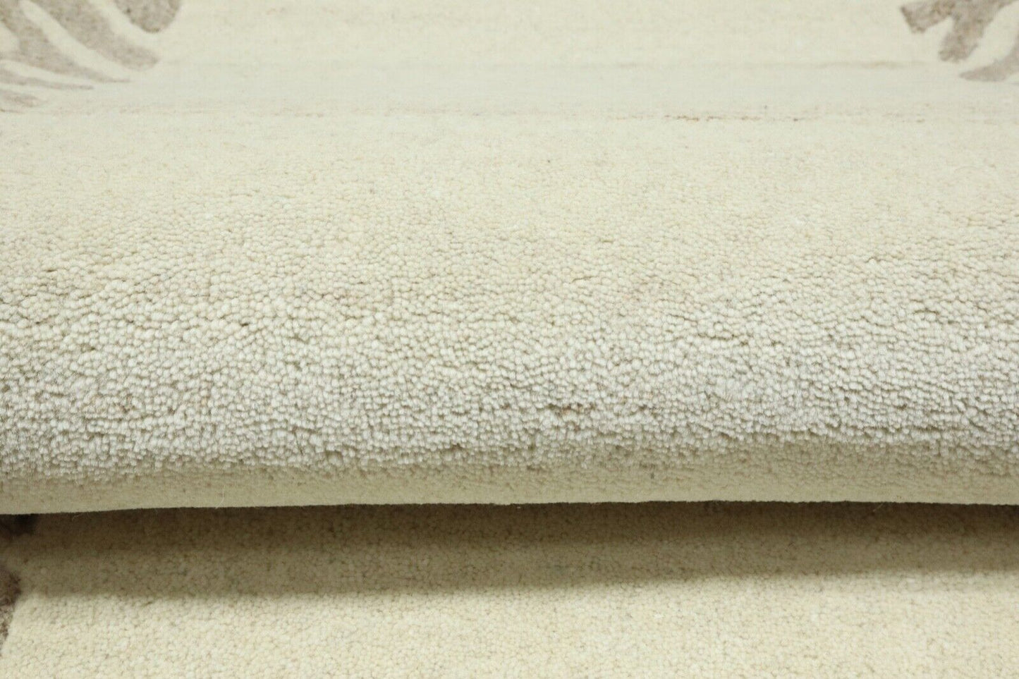 Gabbeh Teppich 100% Wolle 70X140 cm Handarbeit Grau Beige Handgetuftet T1010