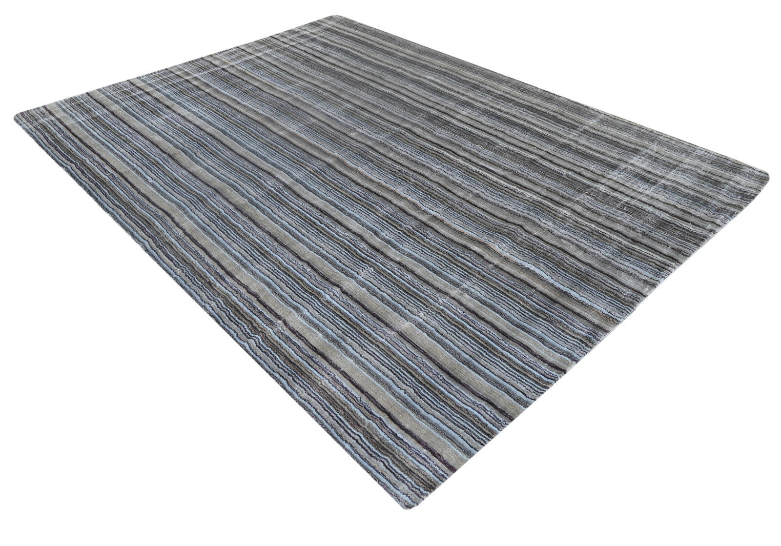 Handgewebter Teppich 160x290 Multi Glanzoptik Viskosem Wohnzimmer SH138